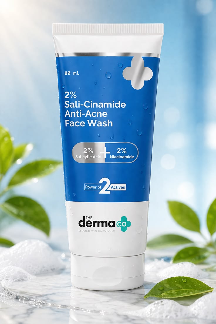The Derma Co 2% Sali-Cinamide Anti-Acne Face Wash (80ml)